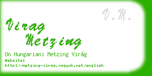 virag metzing business card