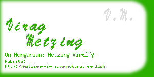 virag metzing business card